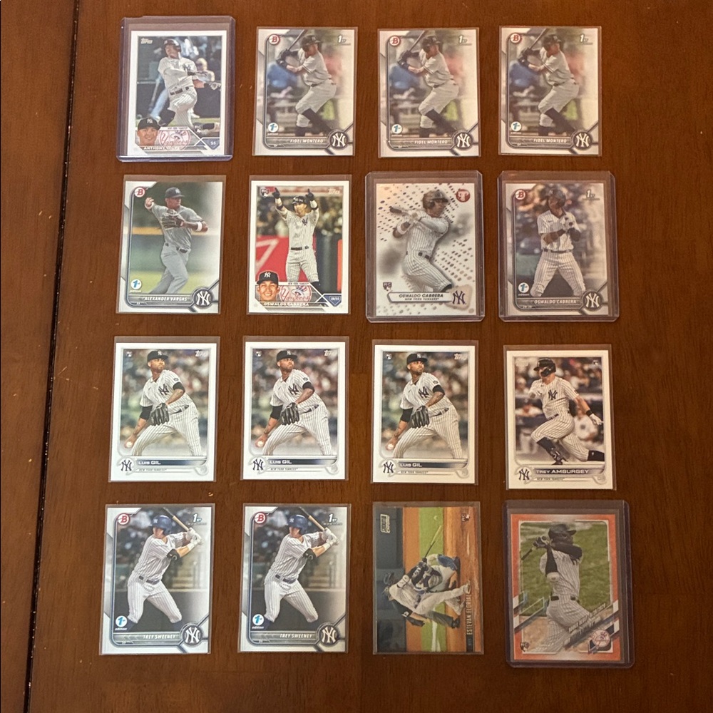 54 Card New York Yankee Rookie Lot